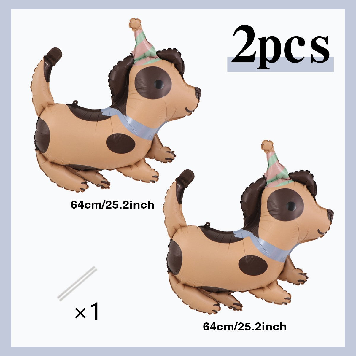 4 Animal Dog Aluminum Foil Balloons Cute Dog Theme Birthday, Anniversary Decoration, Shower, Pet Party Decoration