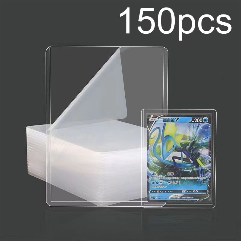 25-150 Peças Luvas De Cartão De Filme Rígido Protetor Anti-riscos Suporte Protetor Adequado Para YuGiOh Pokemon Beisebol Esportes Cartões Brinquedo