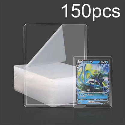 25-150 Peças Luvas De Cartão De Filme Rígido Protetor Anti-riscos Suporte Protetor Adequado Para YuGiOh Pokemon Beisebol Esportes Cartões Brinquedo
