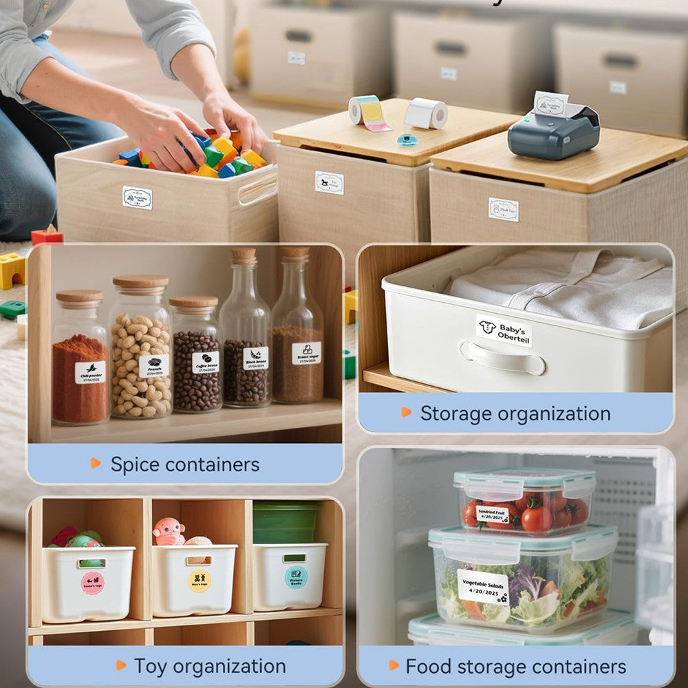 Portable Niimbot B1 Wireless Label Maker Adhesive Sticker Printer Labeling Machine DIY 20-50mm Labels for Office Home