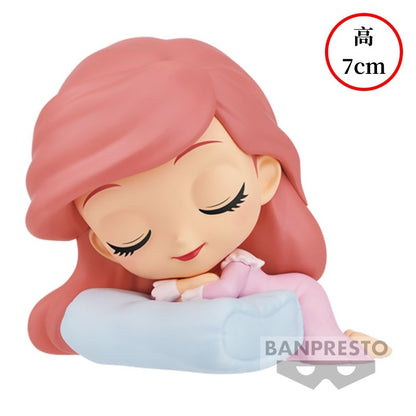 Bandai Disney A Pequena Sereia Anime Qposket Personagens Ariel Linha Glitter Boneco de Ação Modelo Colecionável Brinquedos Presente de Aniversário