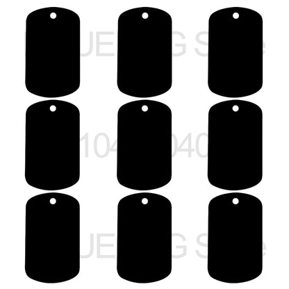 Wholesale 100Pcs Stamping Blanks Aluminum Tags Nameplate Engraving Keychain Crafts Military Tag Dog ID Tags Personalized Signs