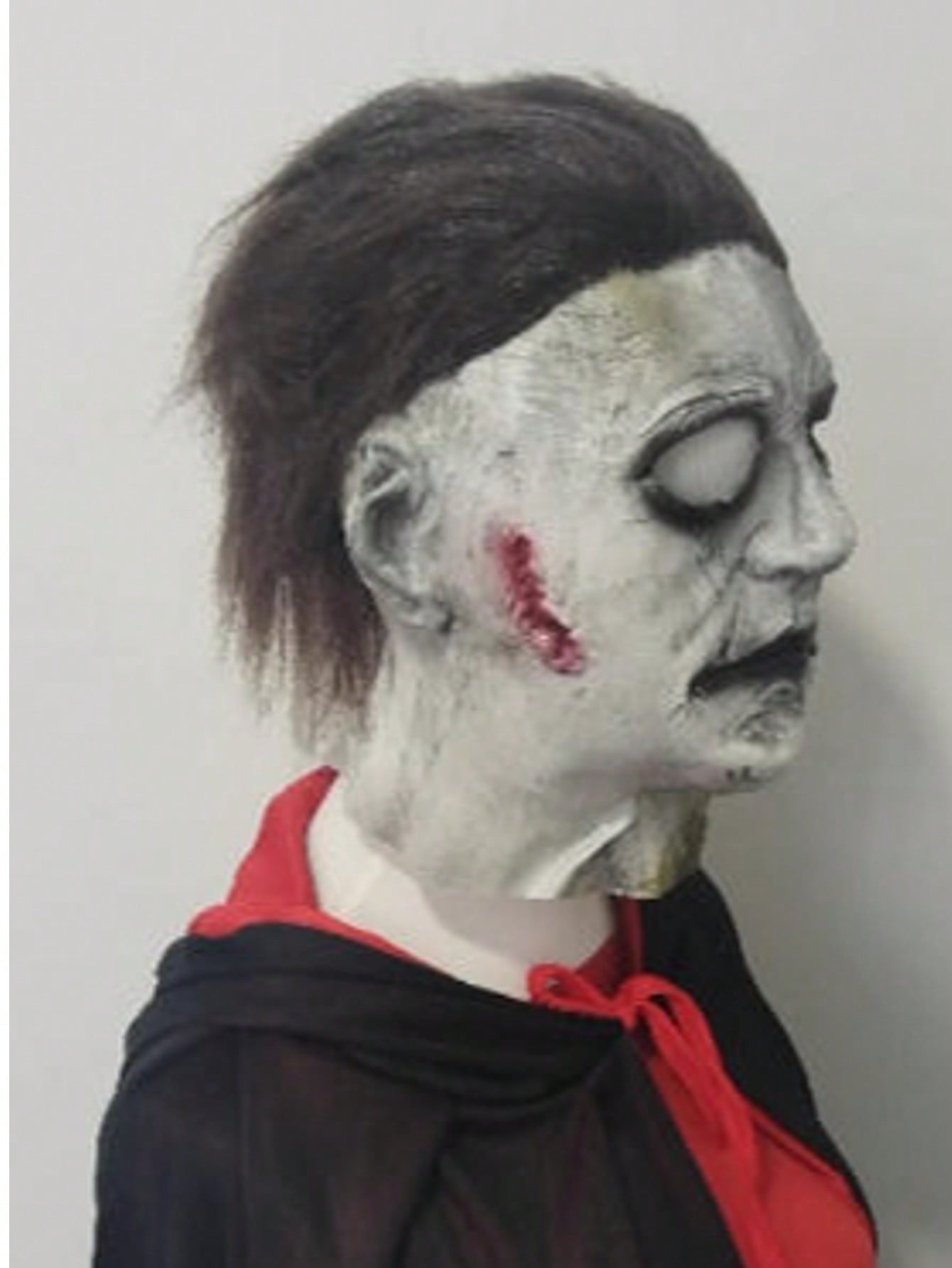 Halloween Michael Myers Mask Scary Killer Full Head Mask Creepy Fire Burn Scar Latex F
