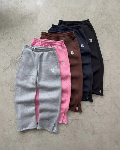 Retro High Street Harajuku Casual Loose Straight Wide-leg Pants Men Y2K American Hip-hop Trendy Brand Oversized Sweatpants Women