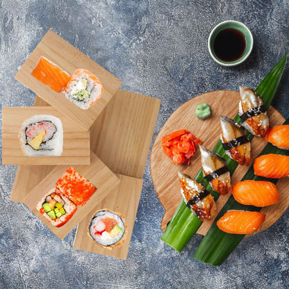 Steps Stairs Japanese Cuisine Sushi Boats Tray Seafood Tool Wooden Wood Restaurant Handmade Ship Sashimi Assorted Cold Dish