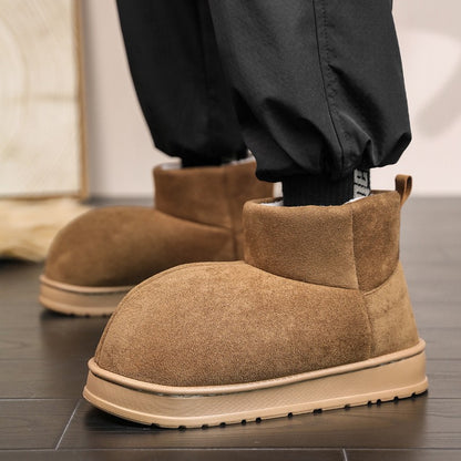 New Men's Fashionable Ankle Boots Autumn Winter Male Short Outdoor Footwear Versatile Walking Boots Men Winter Plush Snow Boots