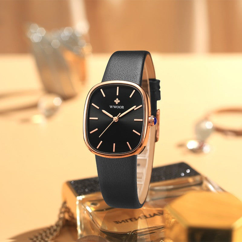 WWOOR New Reloj Fashion Women's Bracelet Watch Luxury Brand Elegant Dress Quartz Clock Waterproof Top Ladies Wristwatch Gift Box
