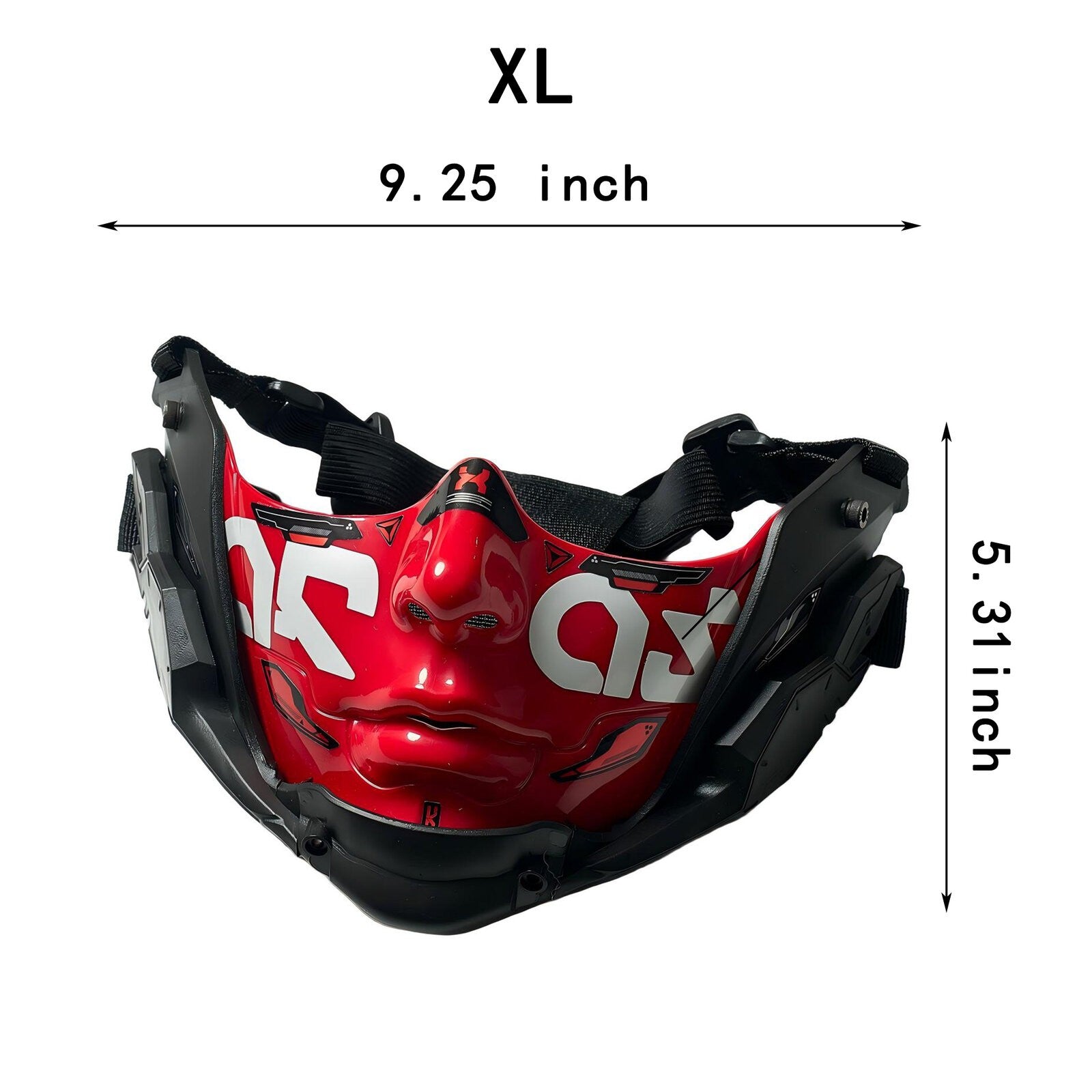 14 Color Two Sizes Cyberpunk Half Face Mask Halloween Cosplay Mask Adjustable Strap Breathable Comfort Party Costume Face Cover