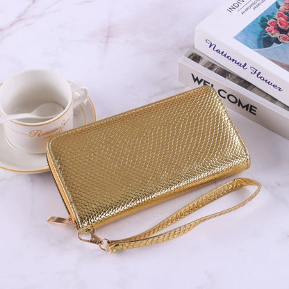 Minimalist PU Leather Leather Women Wallets Snake Skin Pattern 8 Colors Zipper Wallet Large Capacity Coin Purse Women