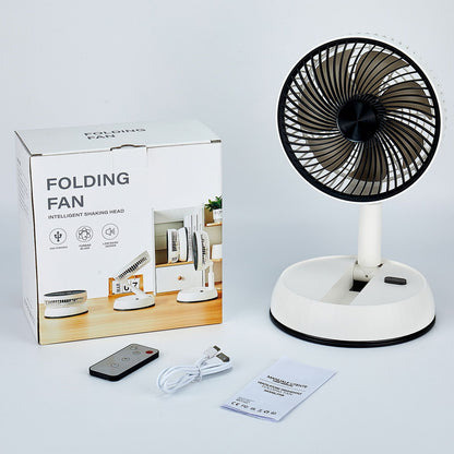 Portable Folding Fan 6000mAh USB Remote Control Air Cooler Silent Rechargeable Wireless Floor Standing Fan For Outdoor Home