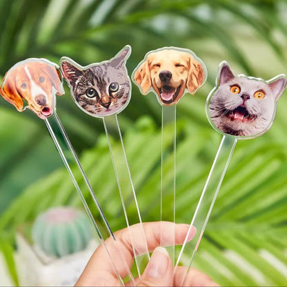 Wedding Cocktail Stirrer Custom Pet Drink Stir Baptism souvenir Acrylic Party Drink Stirs Personalized Pet Cocktail Stirrers