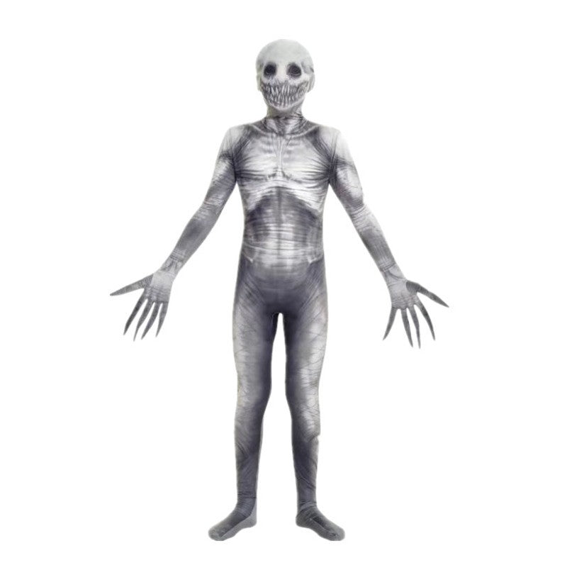 Halloween Cosplay Costume Skeleton Jumpsuit Monster Bodysuit Adult Kids Horror Style Cosplay Garment