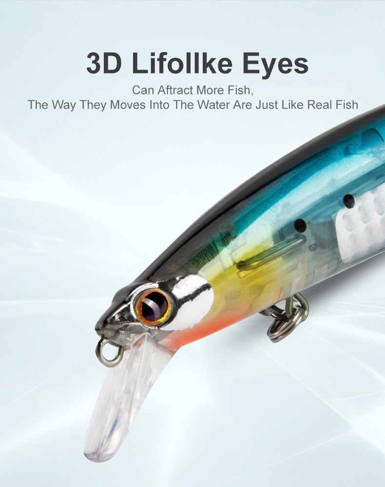 Floating Sea Bass Fishing Lures Baits 130mm 20g Minnow Lures with Flash Blade Hard Lure Good Action Wobblers Tackle Pike