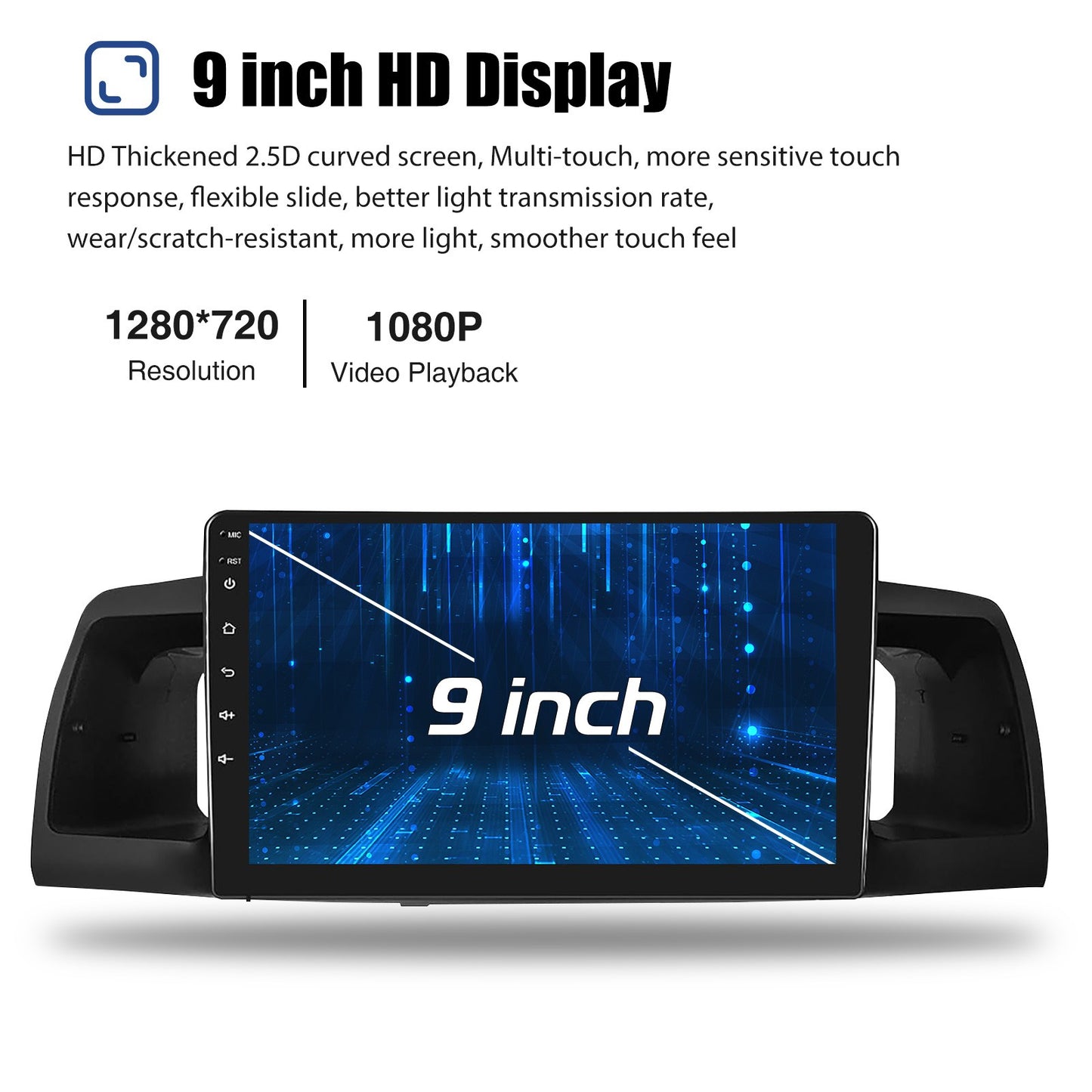 Rádio Automotivo 9" Android 14 Para Toyota Corolla E120 EX 2000 2001 2002 2003 2004 2Din Player Multimídia GPS Navi Central Multimídia WIFI