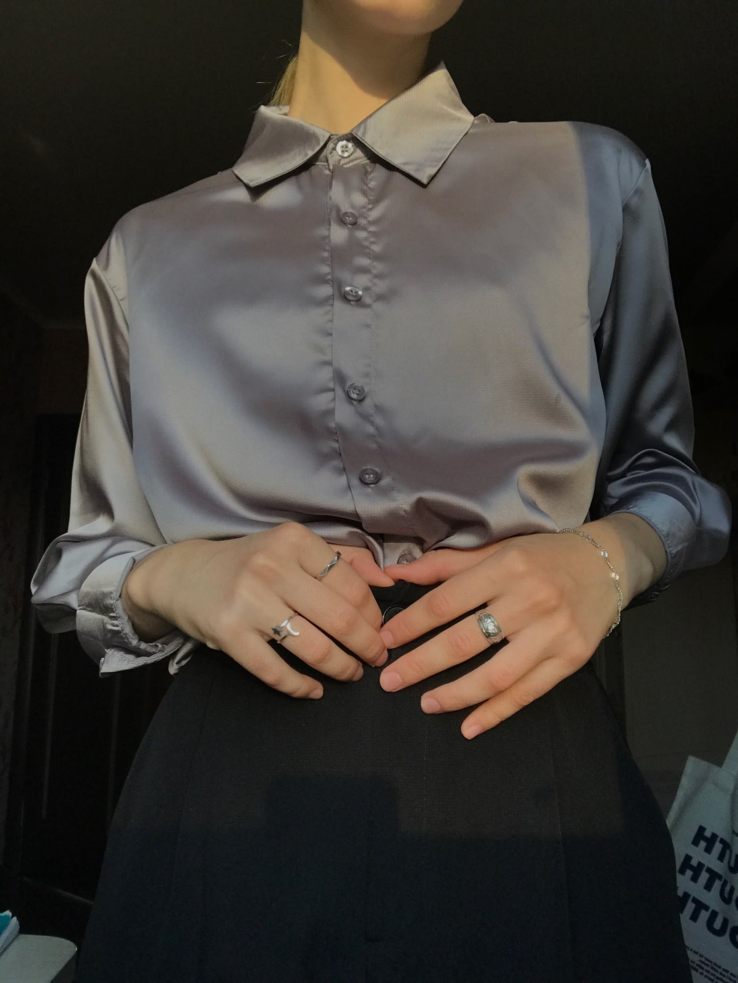 Fall Turn-down Collar Elegant Satin Loose Women Shirt 2025 Plus Size Blouse Autumn Vintage Casual Button Silk Tops