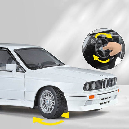 1:24 1988 BMW E30 M3 IM Liga Escala Modelo Carro Diecast Miniatura de Metal Carro Som?Luz Coleção de Carros Clássicos Brinquedo Infantil Veículo