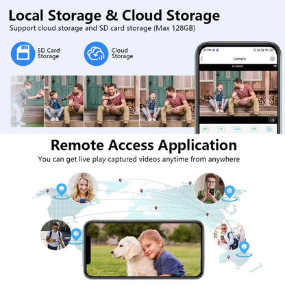 9MP 8K WiFi Camera Outdoor 10X Zoom Three Lens Dual Screen PTZ Waterproof Surveillance Security Video Street Camera