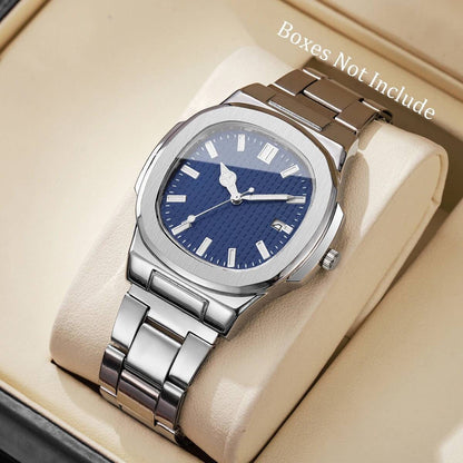 Luxury Square Men Business Watches Calendar Mens Quartz Watch Clock Gift Reloj Hombre?Without Box?