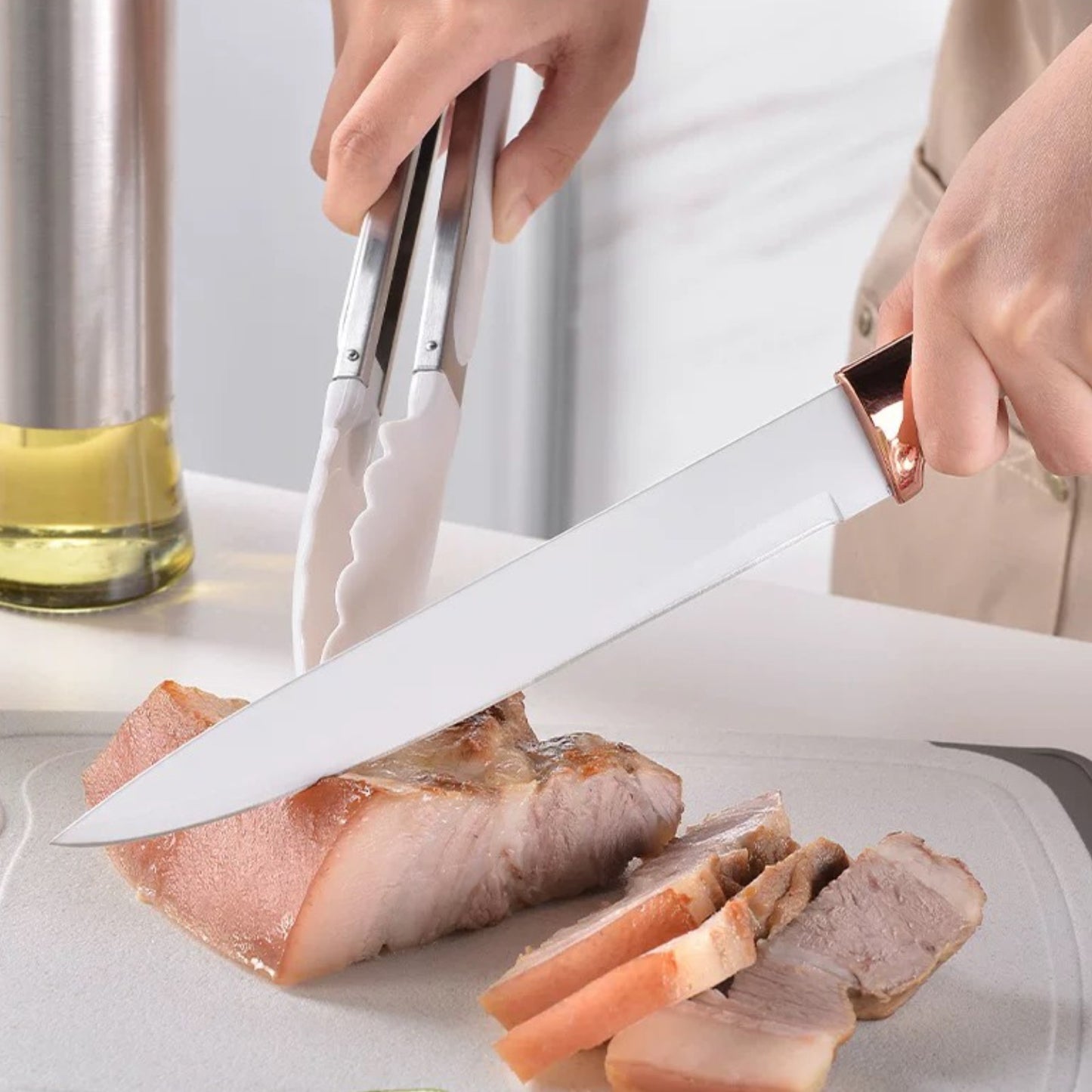 19 conjuntos de facas de cozinha com suporte, conjunto de facas de cozinha profissionais de aço inoxidável de alto carbono, presentes de feriado