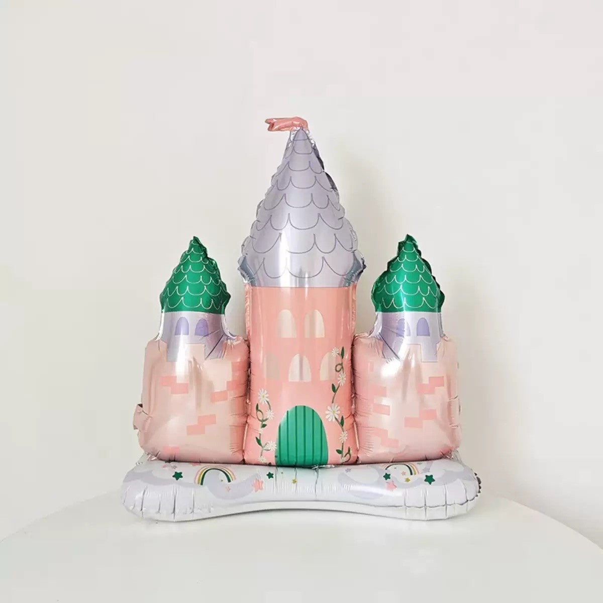 New Dream Princess Castle Pumpkin Cart Aluminum Film Balloon, Swing Bear, Children's Birthday Party Decoration Props