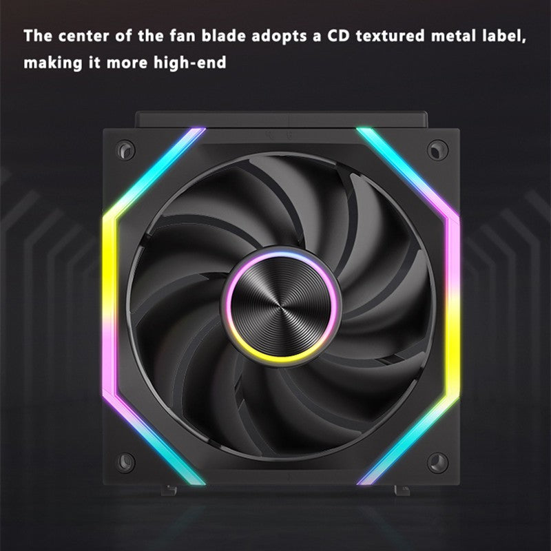 ICE Whale WX-1 Wireless Splicing PC Case Fan 120mm ARGB Mirror Cycle Effect 800-2000RPM 360mm Water-cooled Radiator Cooling Fan