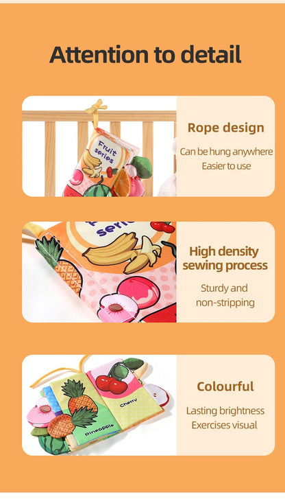 Baby Cloth Book Baby Toys 0-3 Year Old Infant Early Education Toys 6 Pages Cloth Book