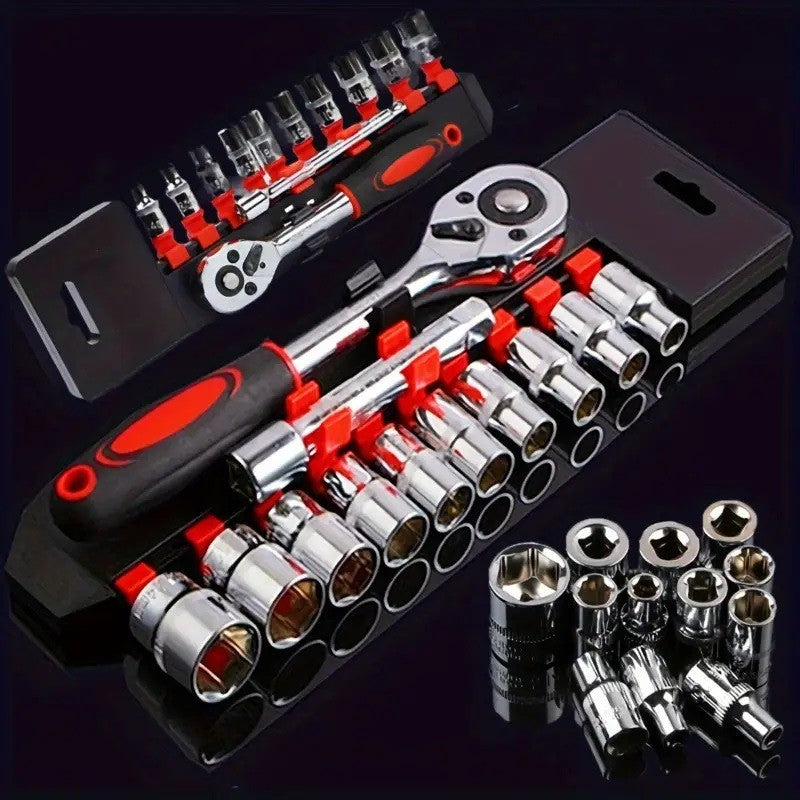 Conjunto de Ferramentas de Reparo Automotivo Xiaofei de 12 Peças, Chave de Soquete Combinada, Conjunto Completo de Ferramentas de Caixa de Ferramentas de Hardware