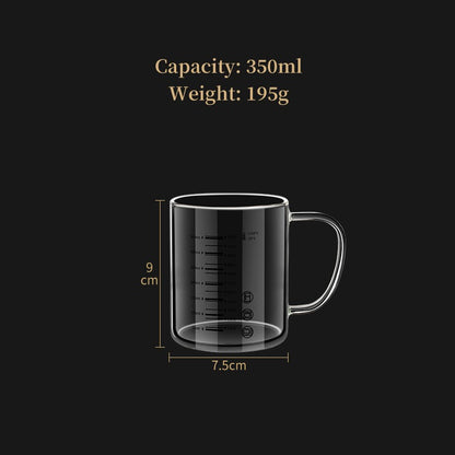 Y-244 Copo de Leite Caneca de Café Copo Medidor Graduado com Alça de Vidro Borossilicato Copos Medidores de Qualidade Alimentar Multifuncionais