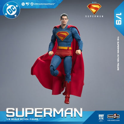 2025 Boneco de Ação Original Fondjoy David Corenswet Superman 1/9 Novo Boneco Superman Articulado em PVC Brinquedo Infantil Presente para Menino