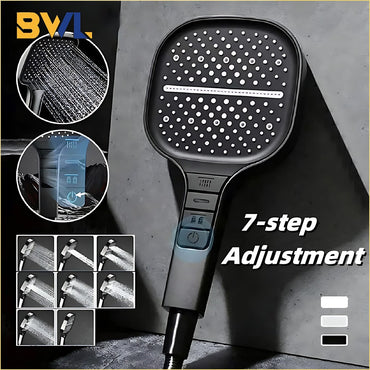 Large Shower Head 7 Modes Adjustable Shower Head Bathroom High-pressure Water-saving Shower Mixer Nozzles Bathroom Accessories