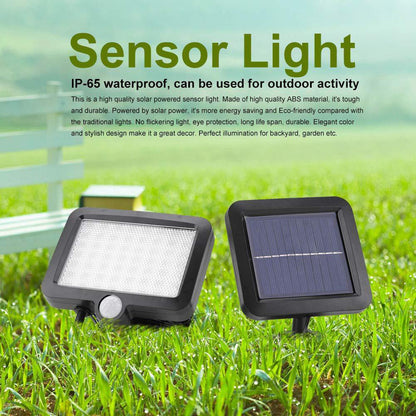 160LED Solar Powered Wall Light Waterproof Outdoor Motion Sensor Lighting Park Courtyard Fence Street Garden Decoration Lamp