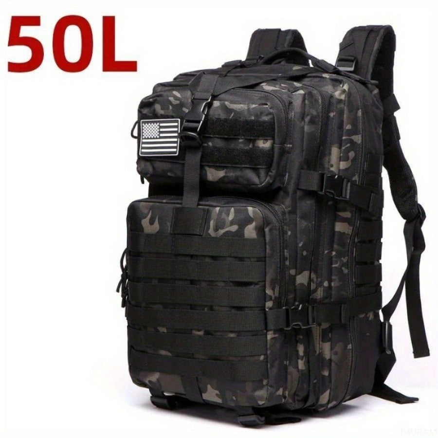 Mochila Tática Elite 50L/30L | Mochila de Trabalho e Militar 3X Mais Forte | Resistente e de Alta Durabilidade | Mochila de Sobrevivência MOLLE de 3 Dias