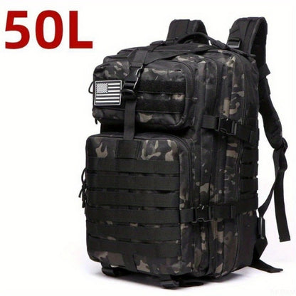 Mochila Tática Elite 50L/30L | Mochila de Trabalho e Militar 3X Mais Forte | Resistente e de Alta Durabilidade | Mochila de Sobrevivência MOLLE de 3 Dias