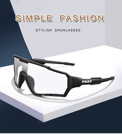 POAT Brand New Style Photochromic Sunglasses Sports Men Women MTB Bike Bicycle Eyewear Cycling Fishing Running Glasses