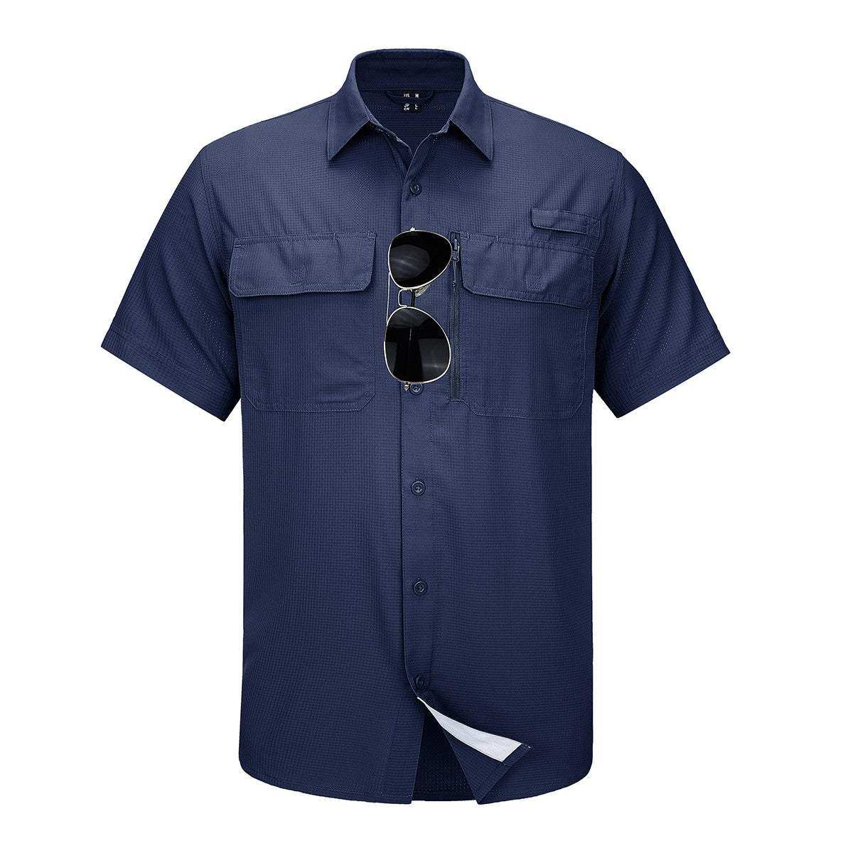MAGCOMSEN Mesh Breathable Shirt Men's Quick Dry Button Short Sleeves UPF 50+ Sun Protection Hiking Fishing Work Cargo Shirts