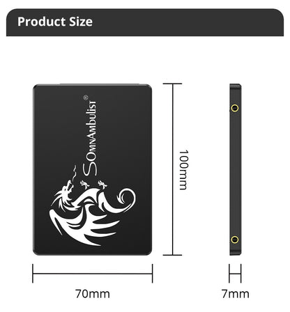 SSD Interno SomnAmbulist SATA3 de 120GB 240GB 480GB 960GB 2.5 128GB 256GB 512GB 1TB 2TB para PC Notebook