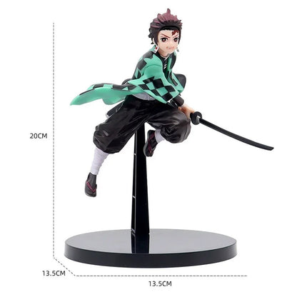 12-20cm Hot Anime Demon Slayer Figure Nezuko Tanjirou Zenitsu Inosuke Kyoujurou Giyuu Kawaii Qposket Figural PVC Modelo Brinquedos Presente