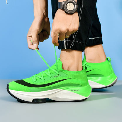 Couple Running Shoes Men Mesh Breathable Comfortable Flat Casual Walking Shoes Lace-up Trendy Outdoor Sneakers for Men Women