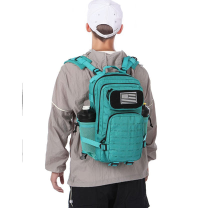 Mochila Impermeável 25L/50L com 2 Bolsos para Garrafas Academia Ao Ar Livre Viagem Caminhada Pesca Trekking Mochilas Bolsa para Notebook de 13 polegadas