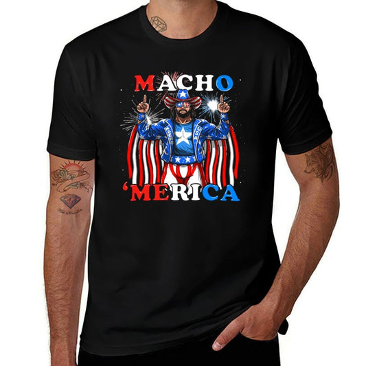 Macho merica T-Shirt black cotton t-shirt plain for man package t shirt personalised T-Shirt