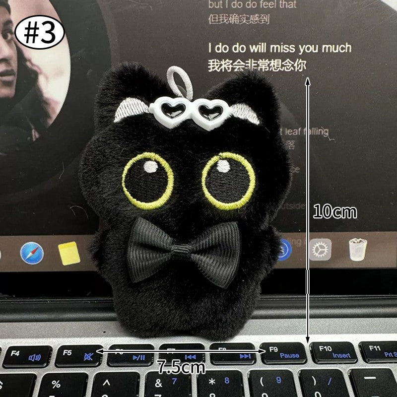 Gothic Bunny Plush Keychain Rabbit Bag Charm Bandage Rabbit Pendant Dark Horror Bunny Doll Keyring Bag Charm Halloween Gifts