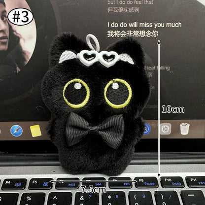Gothic Bunny Plush Keychain Rabbit Bag Charm Bandage Rabbit Pendant Dark Horror Bunny Doll Keyring Bag Charm Halloween Gifts