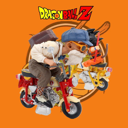 Anime Dragon Ball Z Anime Figura Son Goku Mestre Roshi Locomotivas PVC Ação Kame Sennin Motocicleta Brinquedos Modelo Colecionador Presentes