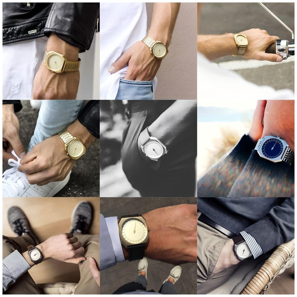 SKU watch Light Luxury Fashionable Unique Retro Niche-Designed Men's Quartz Watch Mens timepiece watches for man male