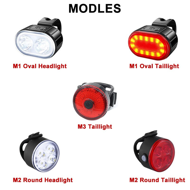 BUCKLOS Bike Lighting Front and Rear Lights Bicycle Lamp Led Cycling Light Bike Flashlight for Bicycle Front Taillight Lantern