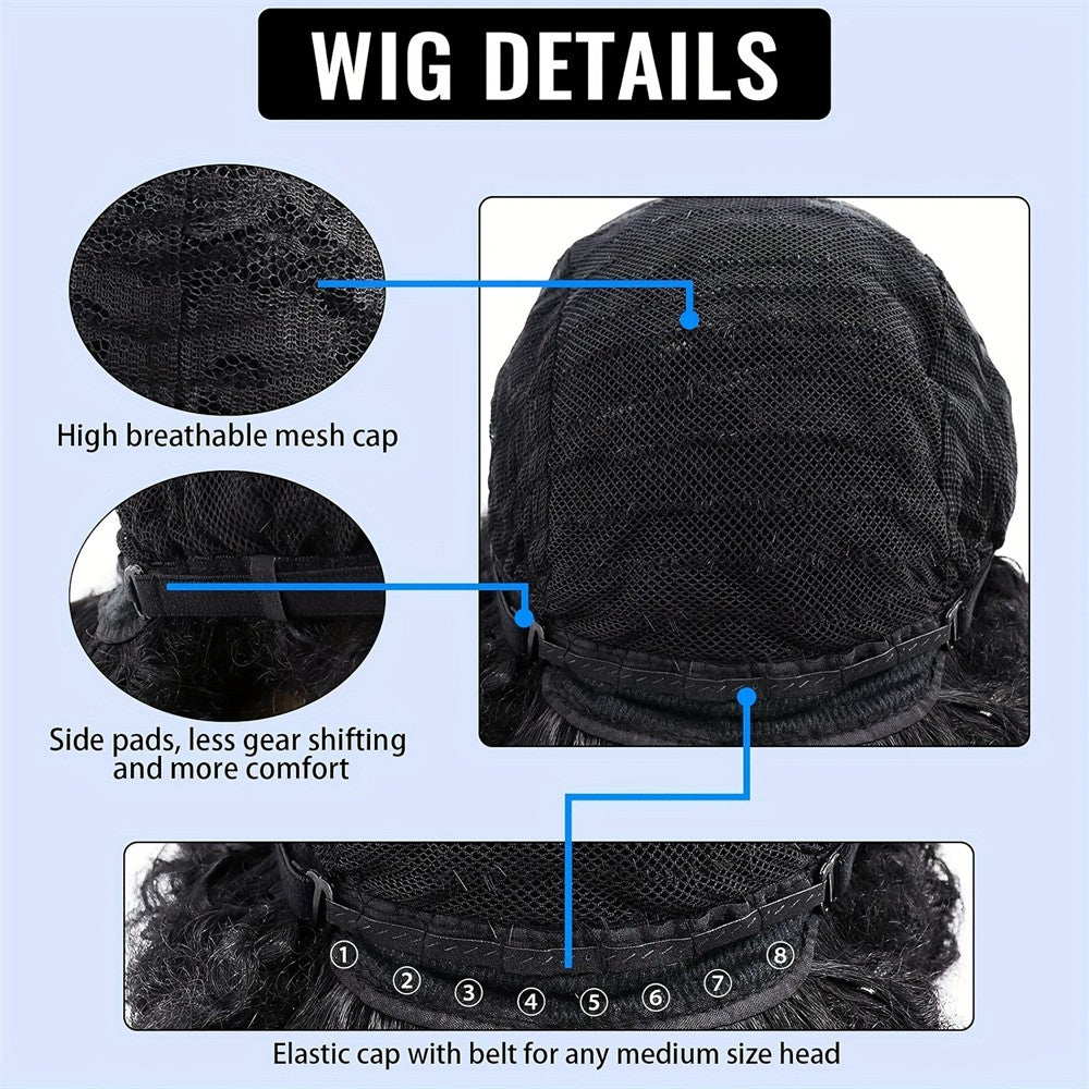 Peruca Trançada Suja Africana, Peruca Trançada Sintética, Capacete Masculino Completo, Roupa Diária Popular, Peruca Trançada Preta Rock Ball