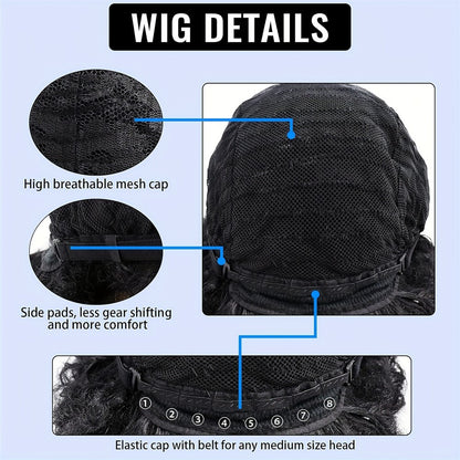 Peruca Trançada Suja Africana, Peruca Trançada Sintética, Capacete Masculino Completo, Roupa Diária Popular, Peruca Trançada Preta Rock Ball