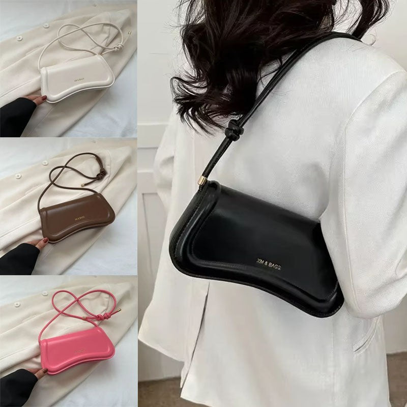 Ladies Shoulder Crossbody Bags PU Leather Women Underarm Bags Solid Color Small Top-handle Bags Purse Female Daily Handbags