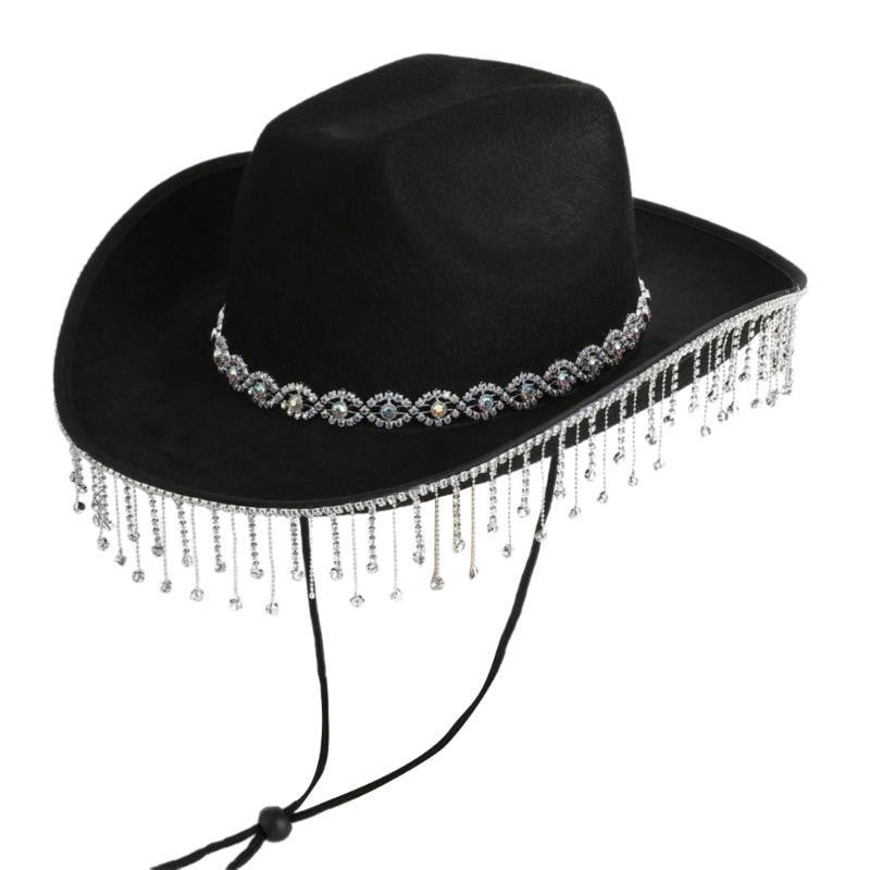 31BB Adjustable Denims Hat Delicate Rhinestones Hat Various Colorful Hat Beautiful for Unisex Casual Wear