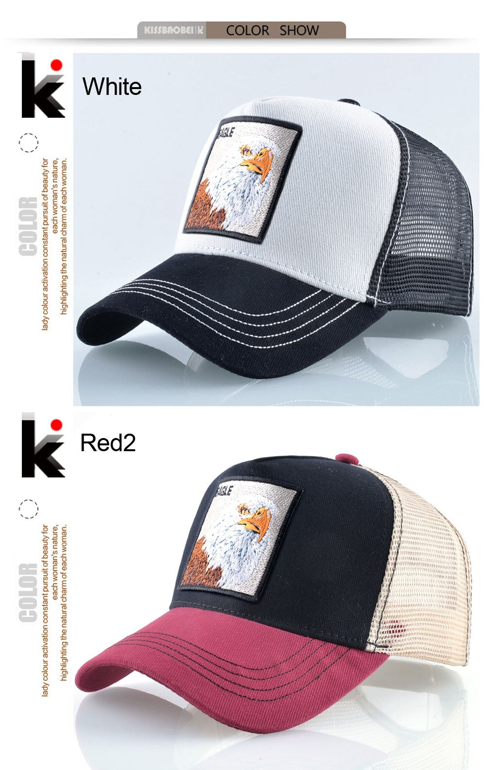 Embroidery Baseball Caps Men 2019 Eagle Snapback Hats For Women Fashion USA Hip Hop Bones Breathable Mesh Streetwear Trucker Cap